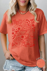 5000P-E3181 Christmas Doodle Graphic Plus Heavy Cotton Tee $12.75