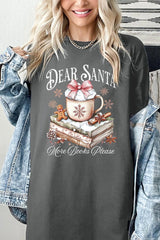 5000-E3205 Dear Santa Books Graphic Heavy Cotton Tee $9