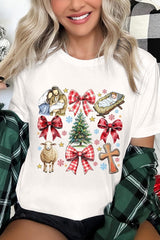 US3001P-E3219 Nativity Scene Christmas Graphic Plus Tee $16