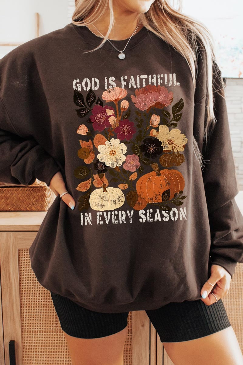 UL180P-E3171 Faithful In Every Season Graphic Plus Sweatshirt $25