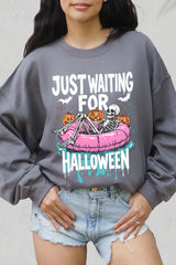 UL180-E3138 Just Waiting For Halloween Graphic Sweatshirt $20