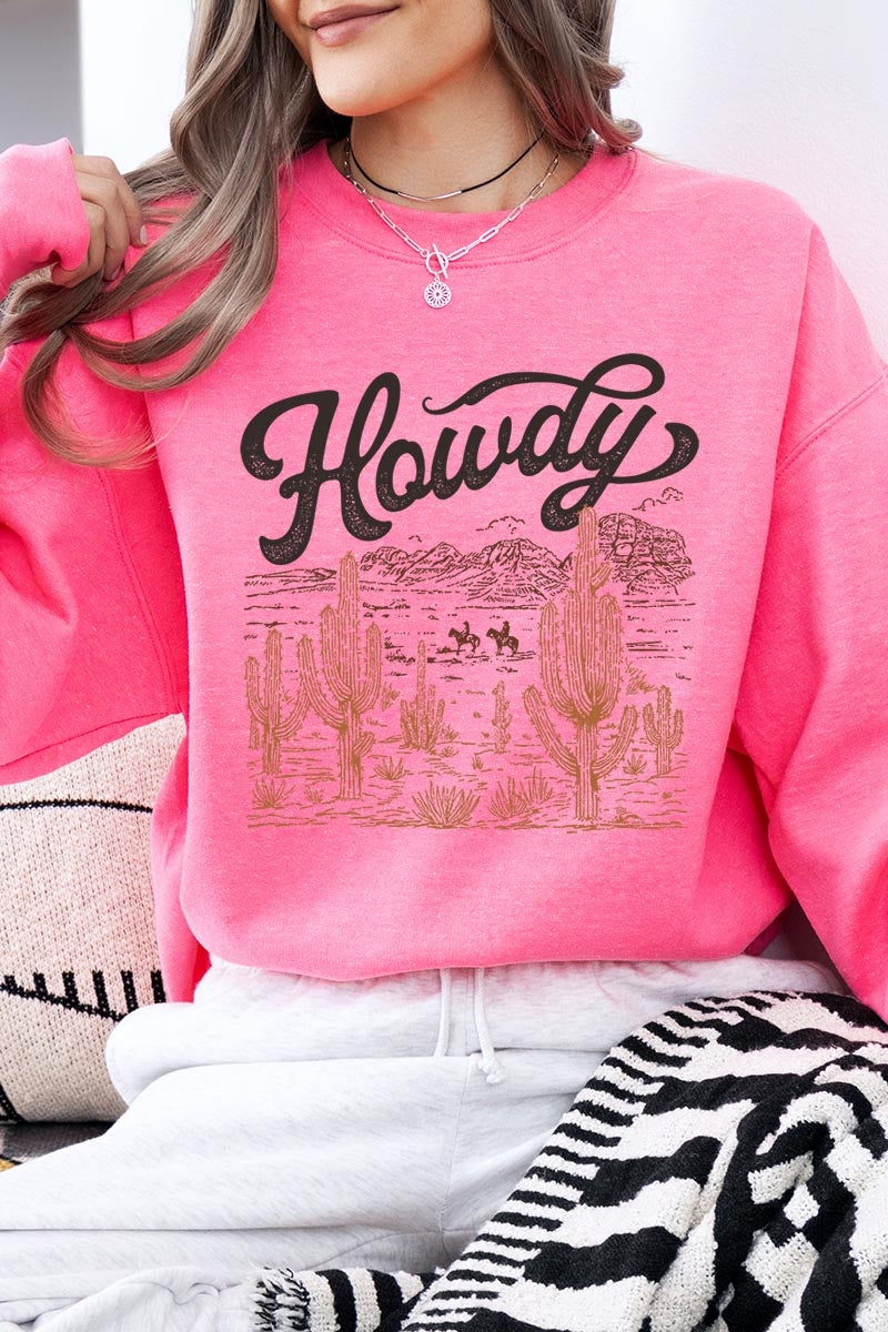 UL180-E3095 Howdy Desert Western Graphic Sweatshirt $20