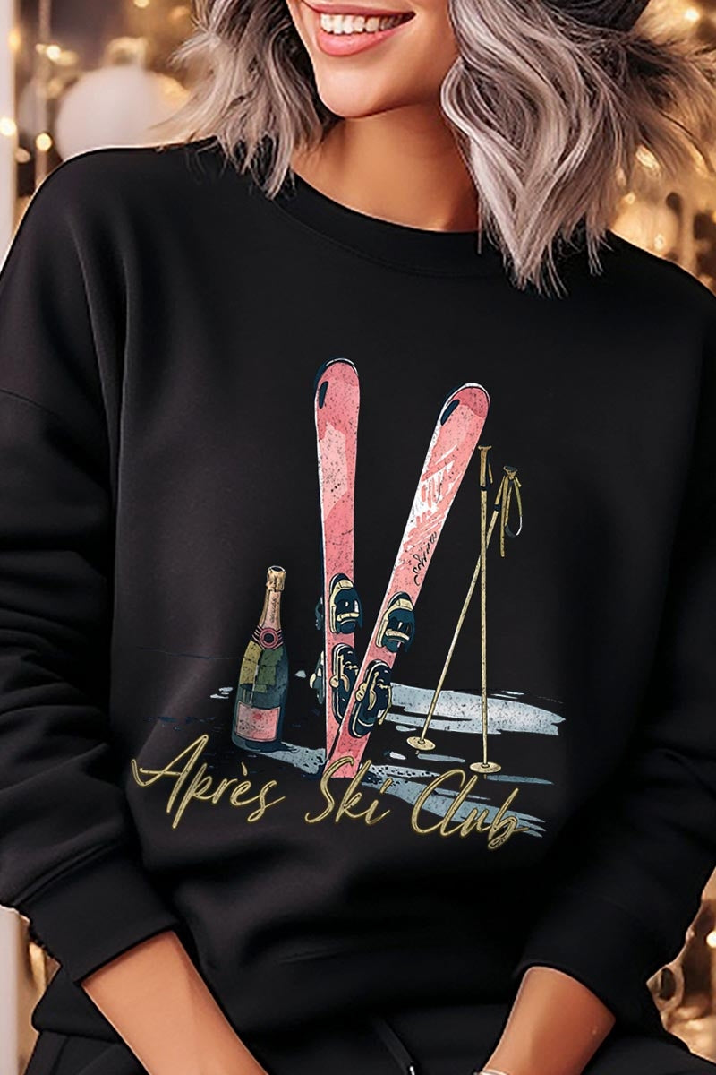 UL180P-E3187 Apres Ski Club Graphic Plus Sweatshirt $25