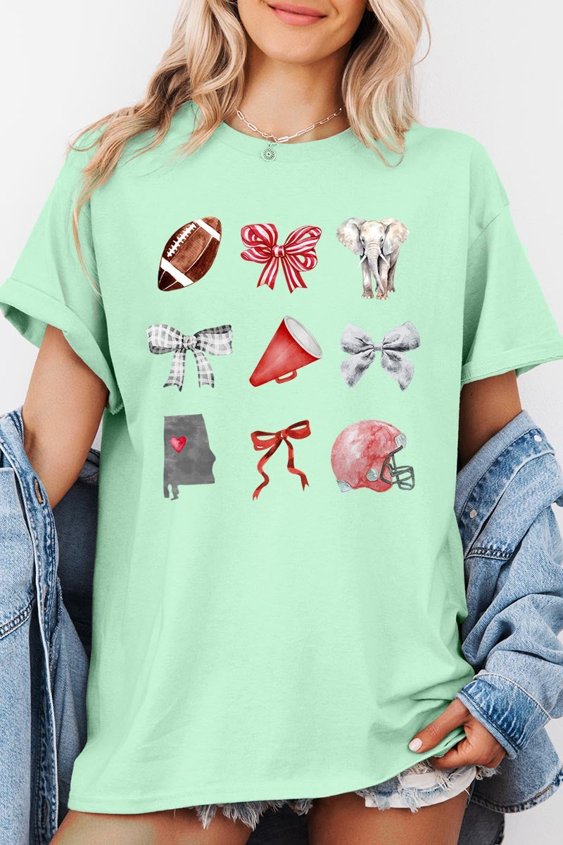 5000-E3076 Alabama Football Graphic Heavy Cotton Tee $9