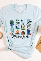 US3001P-E3061MN Minnesota State Brushstroke Graphic Plus Tee $16