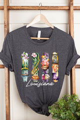 US3001P-E3061LA Louisiana State Brushstroke Graphic Plus Tee $16