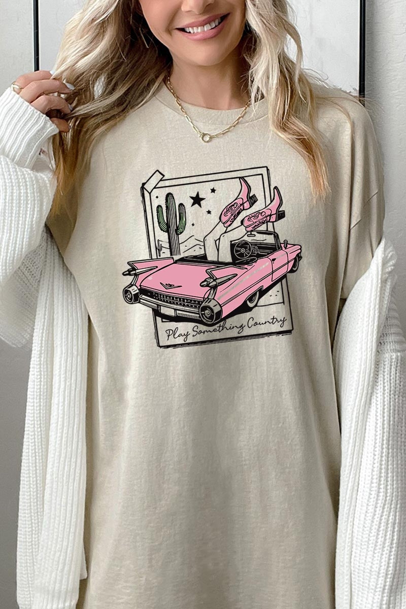 5000-E3098 Play Something Country Graphic Heavy Cotton Tee $9