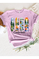 US3001-E3061CO Colorado State Brushstroke Graphic Tee $12.5