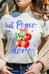 US3001-E3070 Il Pomodoro Tomato Art Graphic Tee $12.5