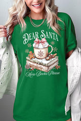 5000P-E3205 Dear Santa Books Graphic Plus Heavy Cotton Tee $12.75