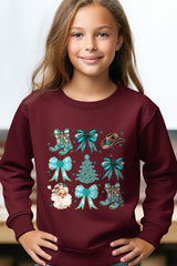 UL180B-E3180Z Western Christmas Kids Graphic Sweatshirt $20