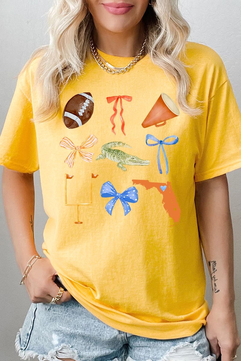 5000P-E3078 Florida Football Graphic Plus Heavy Cotton Tee $12.75