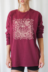 UL240P-E3112 Fall Pumpkin Graphic Plus Long Sleeve Tee $17