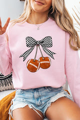 UL180-E3055 Football Cherries Graphic Sweatshirt $20