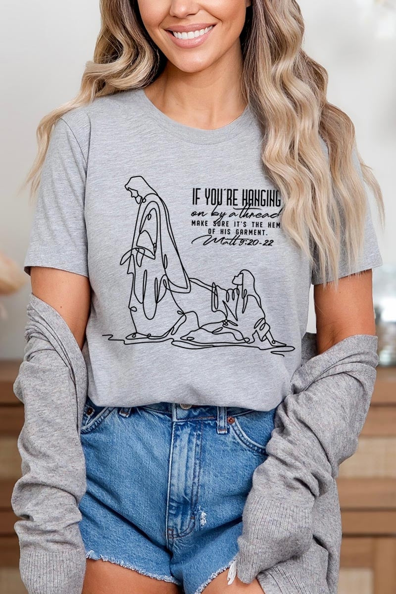 US3001P-E3075 If Youu2019re Hanging On Line Art Graphic Plus Tee $16