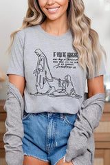 US3001-E3075 If Youu2019re Hanging On Faith Line Art Graphic Tee $12.5