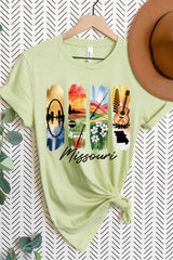 US3001-E3061MO Missouri State Brushstroke Graphic Tee $12.5