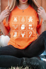 US3001-E3215 Christmas Icons Graphic Tee $12.5