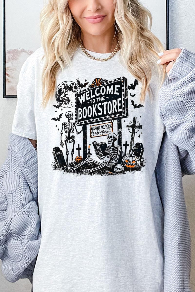 5000-E3122 Bookstore Halloween Graphic Heavy Cotton Tee $9