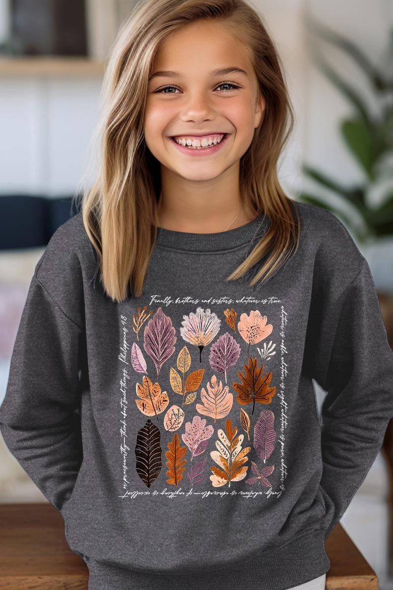 UL180B-E3147Z Christian Fall Kids Graphic Sweatshirt $20