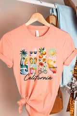 US3001-E3061CA California State Brushstroke Graphic Tee $12.5