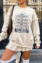 UL180-E3189 Ski Lodge Signs Graphic Sweatshirt $20