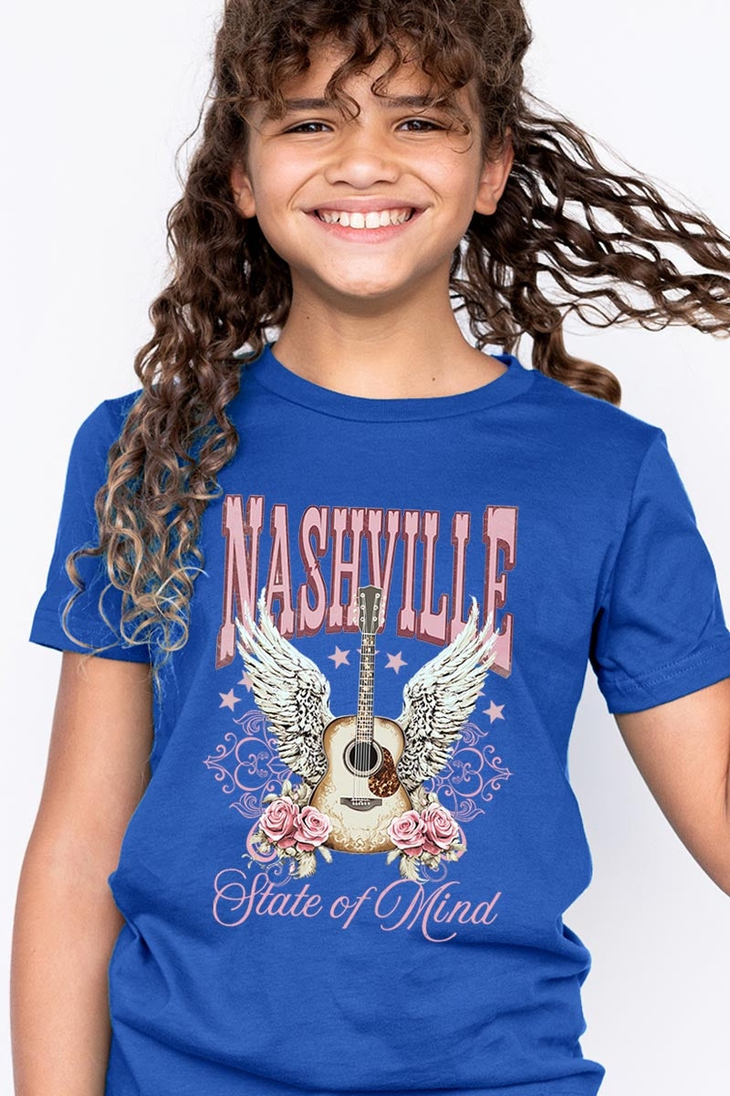 US3001Y-E3157Z Nashville Rose Kids Graphic Tee $11