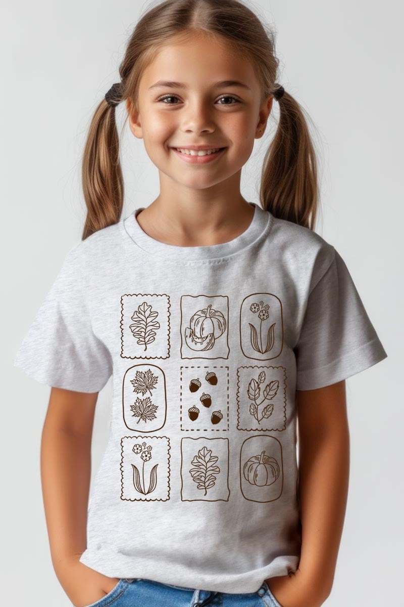 US3001Y-E3101Z Autumn Kids Graphic Tee $11