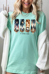 US3001-E3204 Savior Is Born Nativity Graphic Tee $12.5