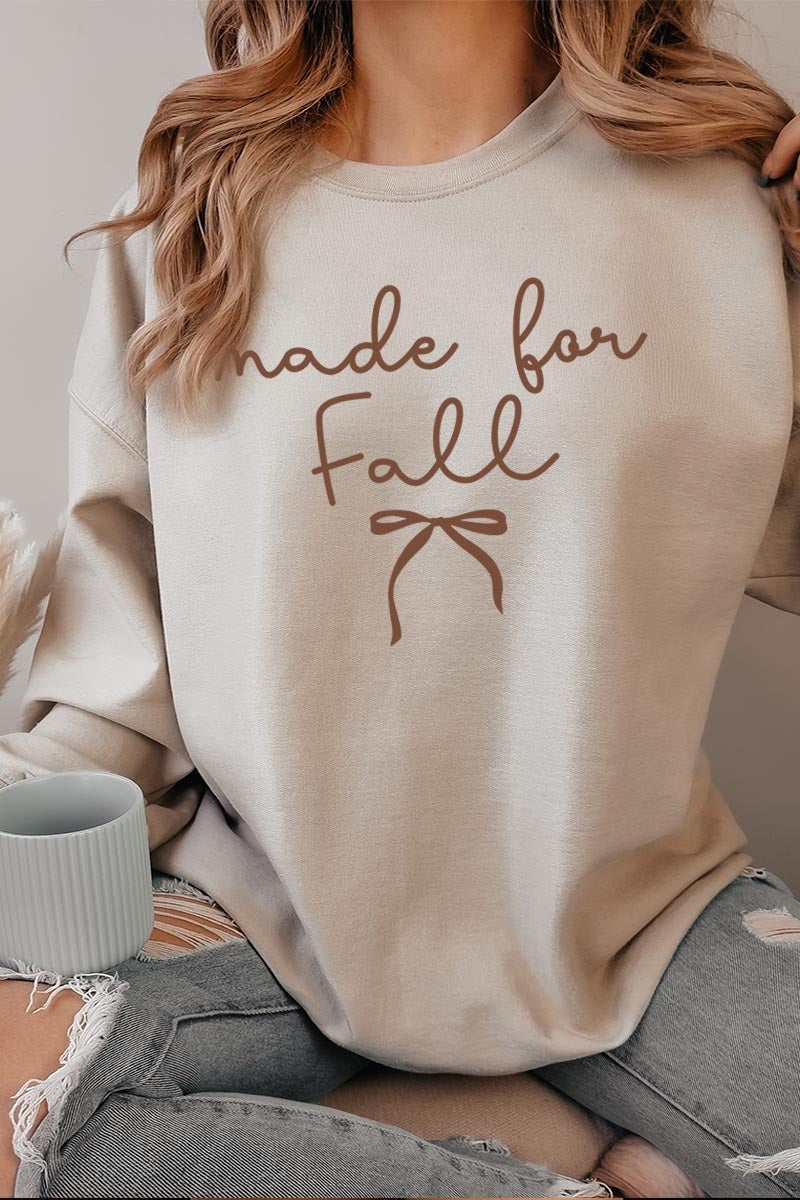 UL180P-E3151 Made For Fall Graphic Plus Sweatshirt $25
