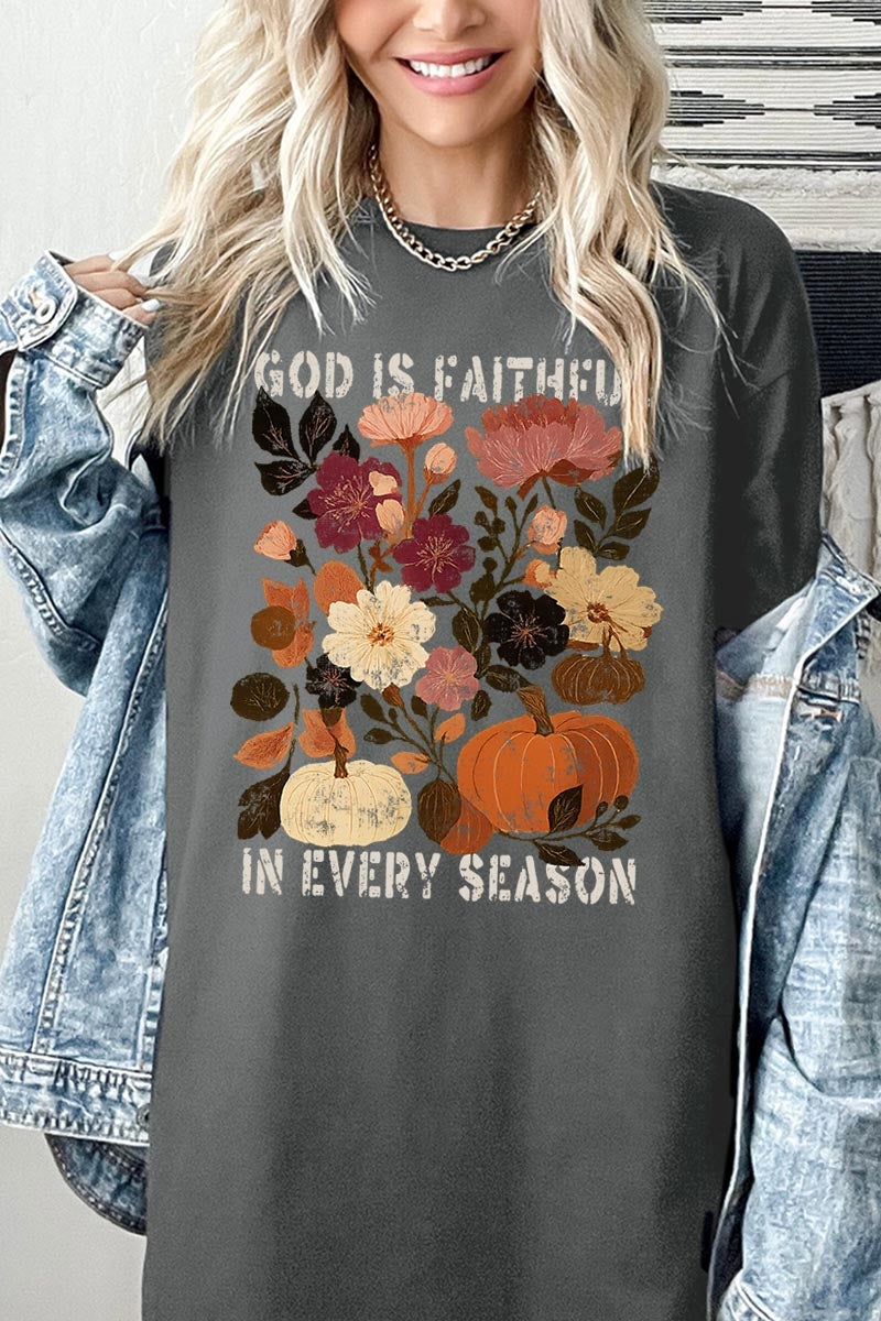 5000-E3171 Faithful In Every Season Graphic Heavy Cotton Tee $9