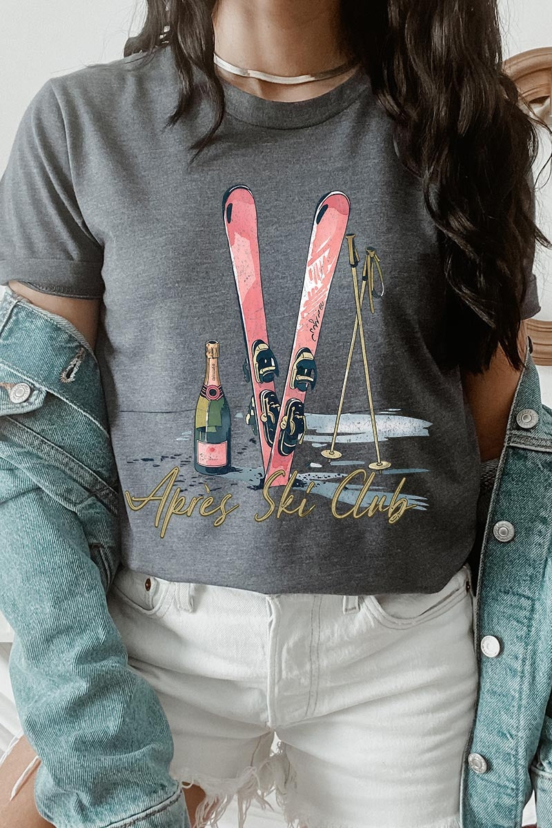 US3001-E3187 Apres Ski Club Graphic Tee $12.5
