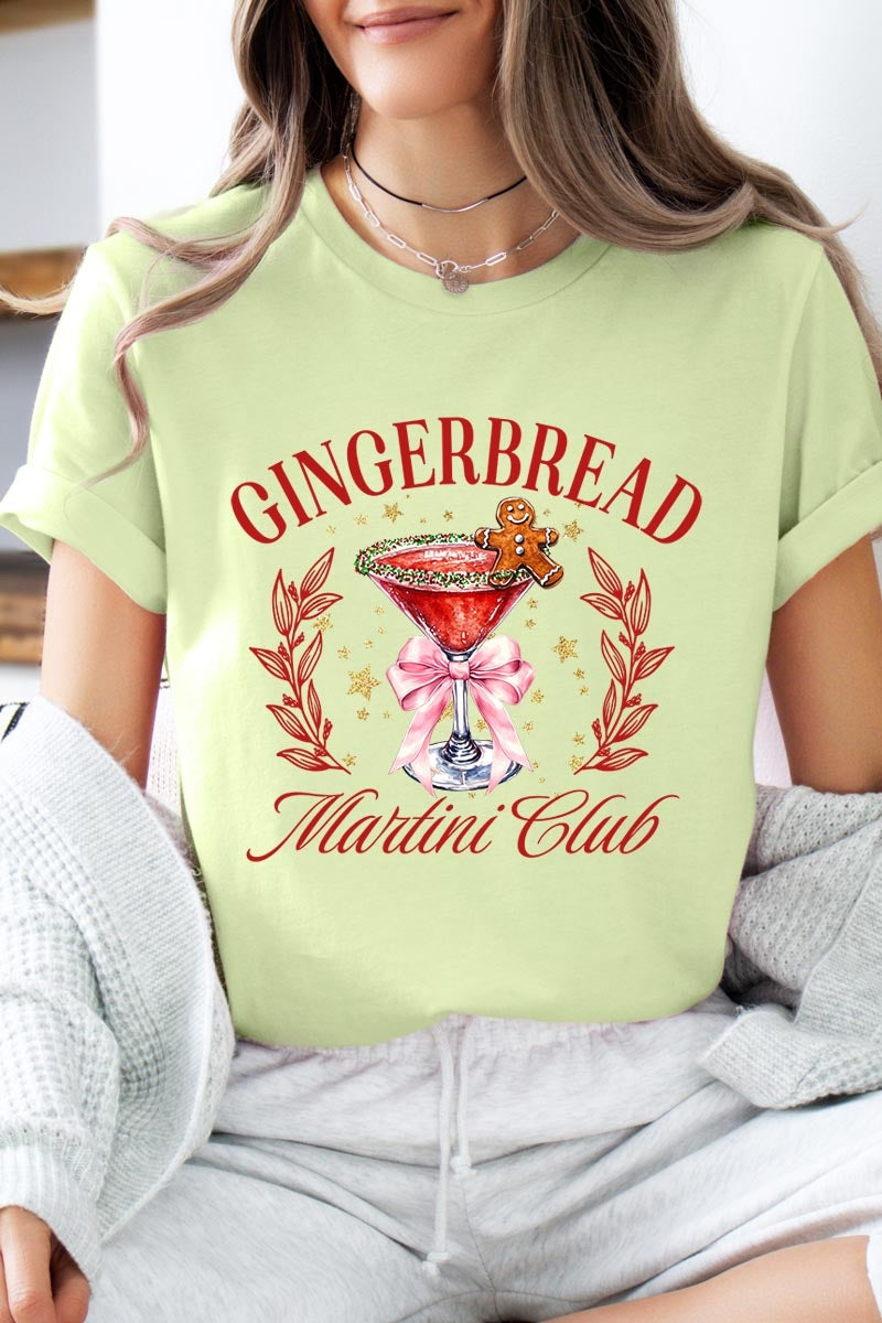US3001-E3216 Gingerbread Martini Club Graphic Tee $12.5