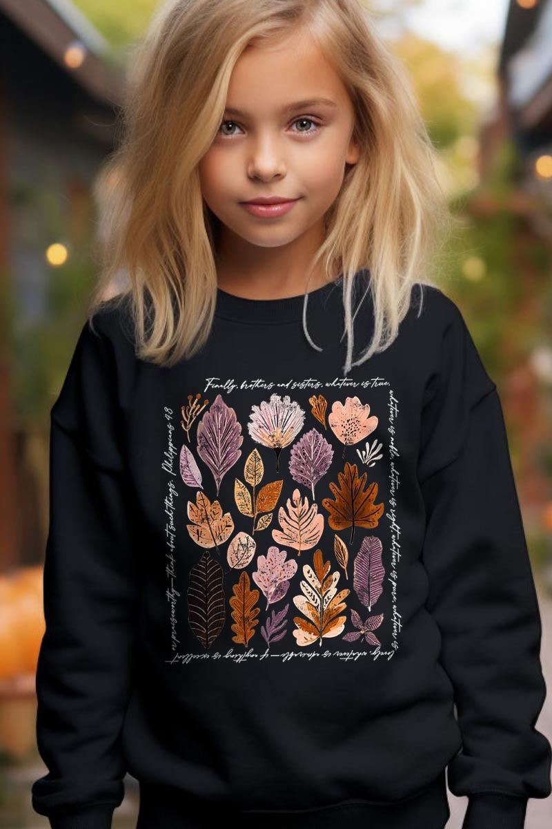 UL180B-E3147Z Christian Fall Kids Graphic Sweatshirt $20