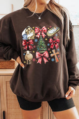 UL180-E3219 Nativity Scene Christmas Graphic Sweatshirt $20