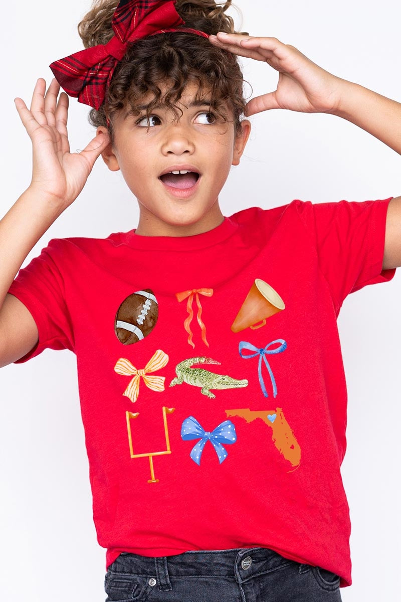 US3001Y-E3078Z Florida Football Kids Graphic Tee $11
