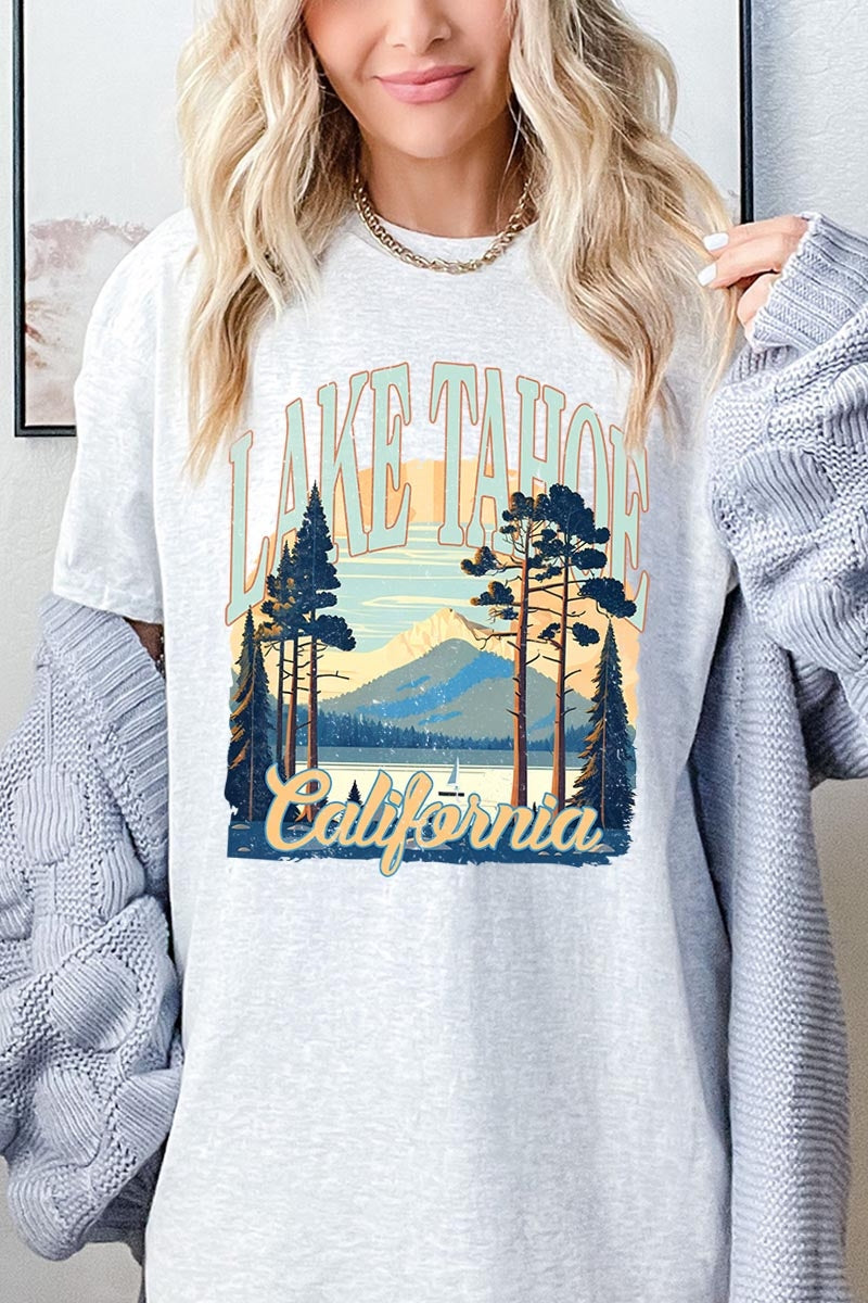 5000-E3059 Lake Tahoe Graphic Heavy Cotton Tee $9