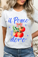 US3001P-E3070 Il Pomodoro Tomato Art Graphic Plus Tee $16