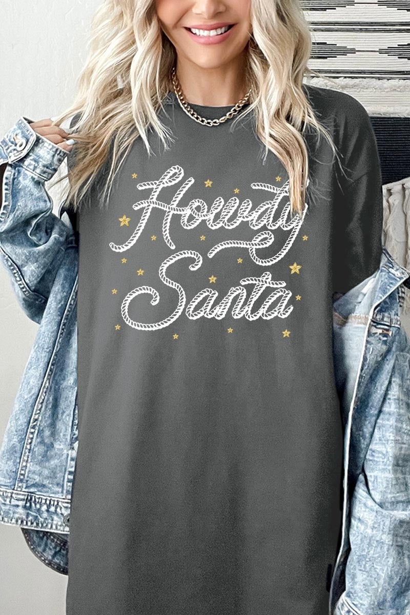 5000-E3199 Howdy Santa Graphic Heavy Cotton Tee $9