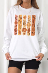 UL240P-E3110 Brushstroke Boho Fall Graphic Plus Long Sleeve Tee $17