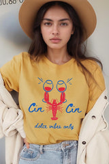 US3001P-E3069 Cin Cin Lobster Celebration Graphic Plus Tee $16
