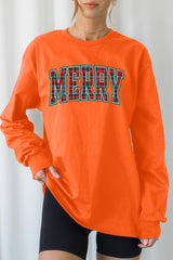 UL240P-E3210 Classic Plaid Merry Graphic Plus Long Sleeve Tee $17