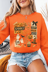 UL180-E3084 Halloween collage Graphic Sweatshirt $20
