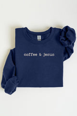 UL180-E3209 Coffee & Jesus Graphic Sweatshirt $20