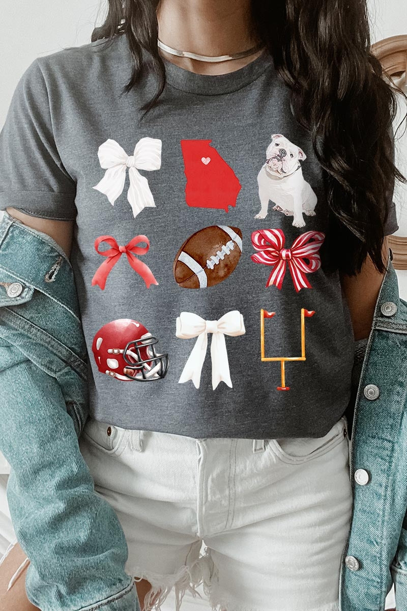 US3001P-E3080 Georgia Football Graphic Plus Tee $16