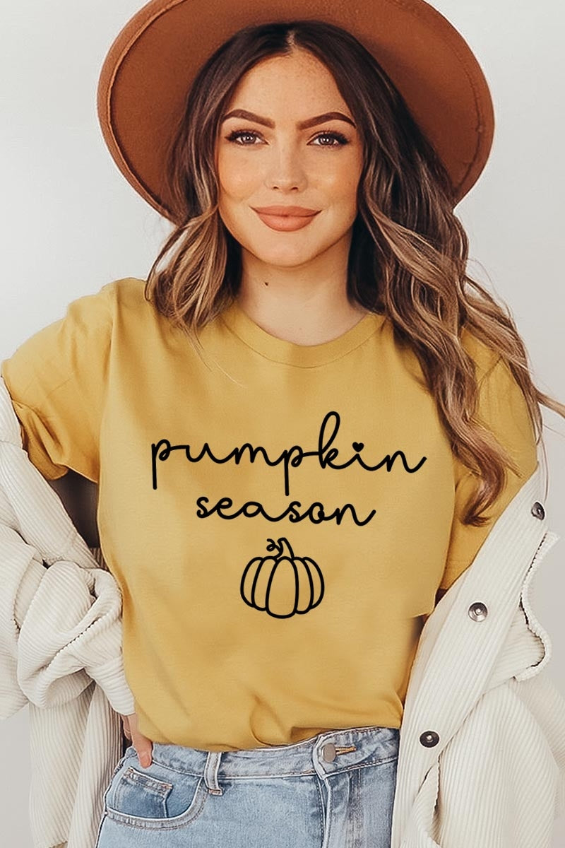 US3001-E3152 Pumpkin Season Graphic Tee $12.5