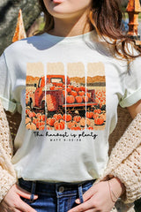 US3001P-E3172 Harvest Is Plenty Graphic Plus Tee $16