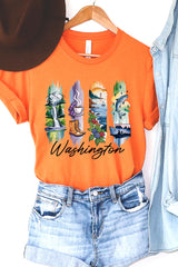 US3001P-E3061WA Washington State Brushstroke Graphic Plus Tee $16