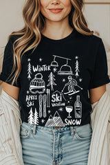 US3001-E3188 Ski Doodle Graphic Tee $12.5