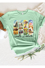 US3001-E3061SD South Dakota State Brushstroke Graphic Tee $12.5